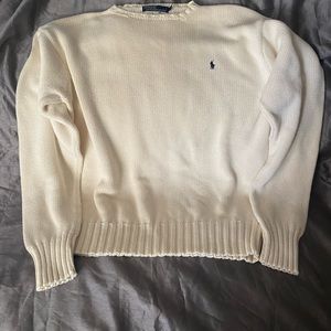 Men’s XL Ralph Lauren Cream Cotton Sweater